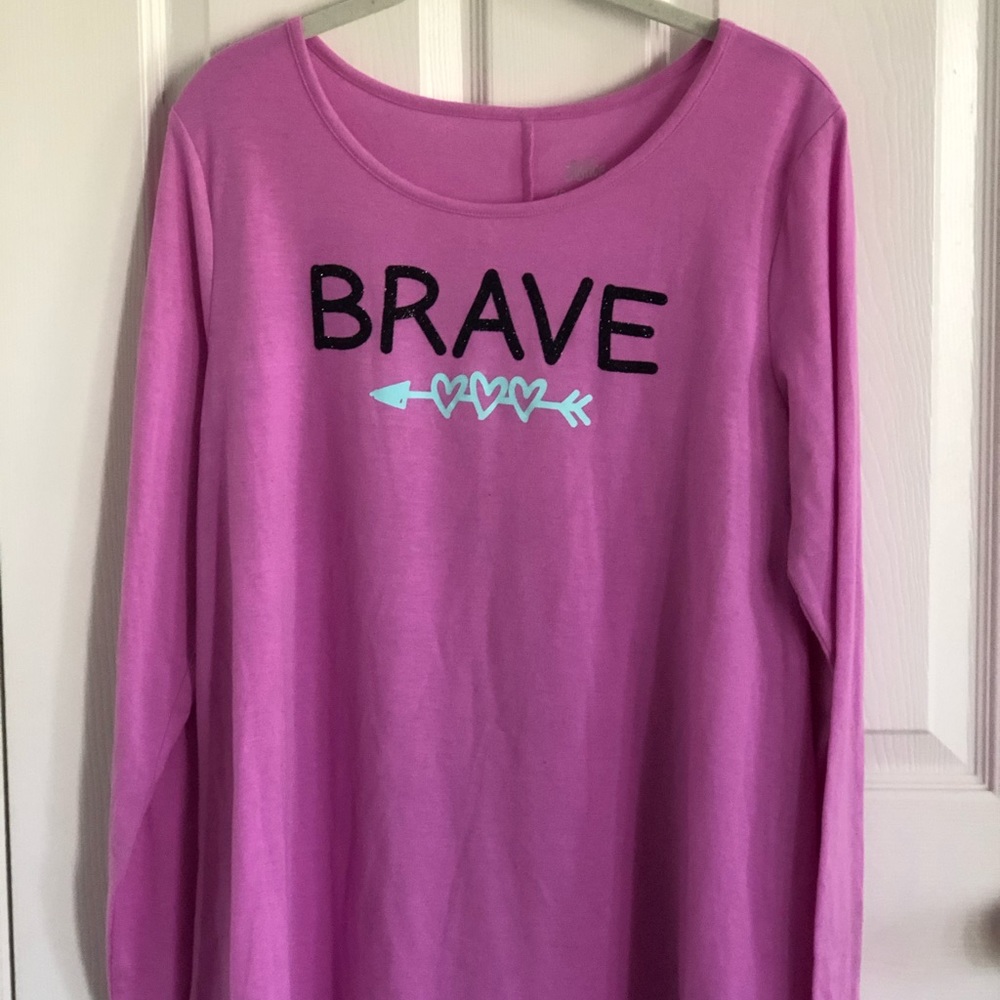Justice “BRAVE” Lo g Sleeved Shirt